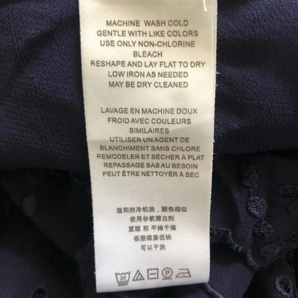 Free People Yours Truly Navy Embroidered Cowl Neck Sheer Maxi Slip Dress Small - Picture 11 of 12